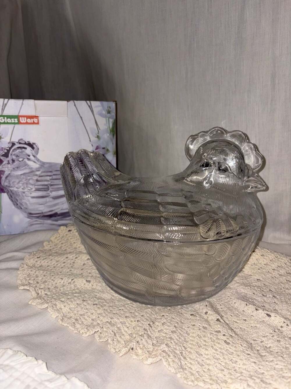 Glassware Hen on a Nest Vintage Candy Dish Great Condition